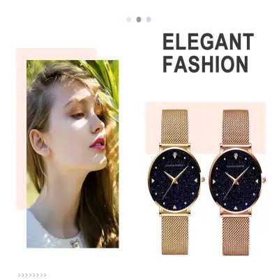 Women's Waterproof Starry Simple Quartz Watch