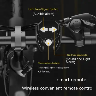 Bicycle USB Charging Wireless Remote Control Steering Taillight Detachable Night Riding Warning Cycling Fixture