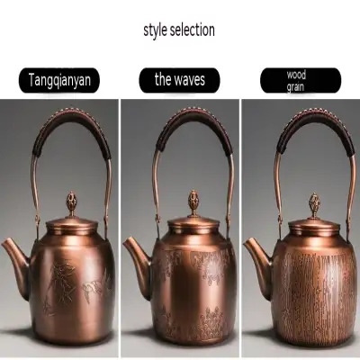 Copper Boiling Water Manual Mechanism Antique Tea Brewing Pot