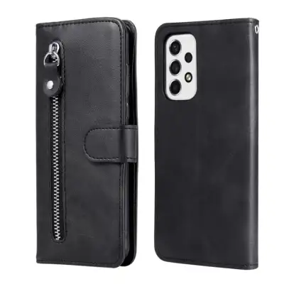 Mobile Phone Leather Case Zipper Wallet Card Holder Protective Case