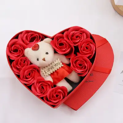 Soap Flower Heart-shaped Rose Gift Box Valentine's Day Mother's Day Gift