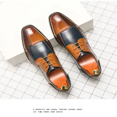 Business Formal Wear Casual Square Toe Large Size Leather Shoes