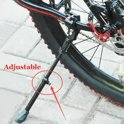 Road Bike Mountain Bicycle Adjustable Metal Bike Side Kickstand Black