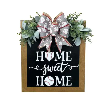 Front Door Decoration Baseball Summer Garland