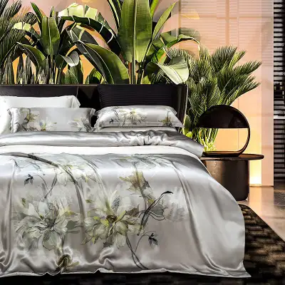 Digital Printed Four-piece Bedding Set Household