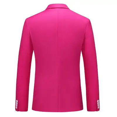 Multi-Color Two-piece Suit Men's Solid Color Slim Fit