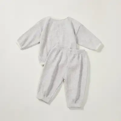 Solid Color Casual Baby Homewear