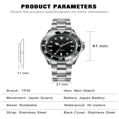 Waterproof Universal Steel Belt Alloy Quartz Watch