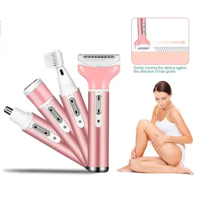 4-In-1 Lady Shaver  Multi-Function Electric Eyebrow Trimmer  Armpit And Leg Hair Remover  Hair Removal Instrument