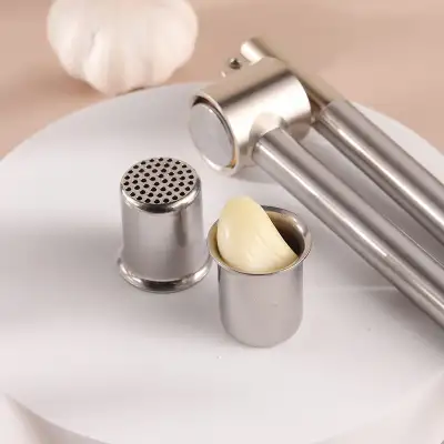 Cross-border 304 Stainless Steel Lengthened Smash Garlic Press