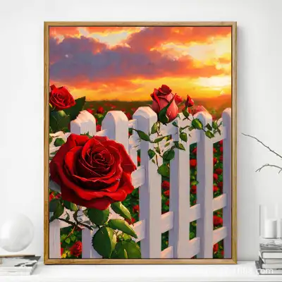 Advanced Rose Digital Oil Painting Diy