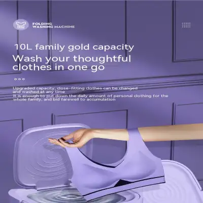 Plastic Folding Washing Machine Automatic Washing Underwear Panty Socks Baby Pet Clothes Dormitory Washing Integrated