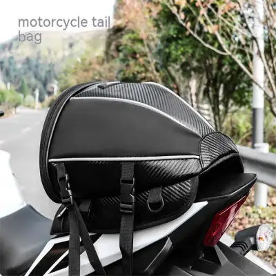 Motorcycle Fuel Tank Rear Seat Tail Side Microfiber Leather Multifunctional Waterproof Crossbody Bag