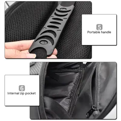 Motorcycle Fuel Tank Rear Seat Tail Side Microfiber Leather Multifunctional Waterproof Crossbody Bag