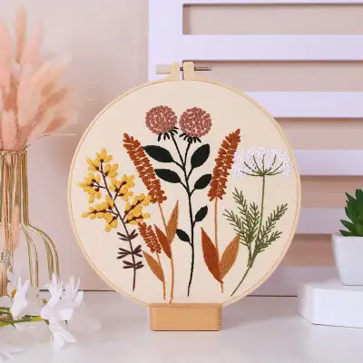 Diy Handmade Embroidery Kit Material Package European-style Quiet Flowers And Plants