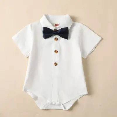 Children's Shirt Bow Tie Suspender Pants Suit