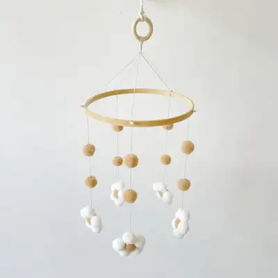 Ins Fur Ball Flower Wind Chimes Bed Bell