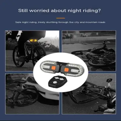 Bicycle USB Charging Wireless Remote Control Steering Taillight Detachable Night Riding Warning Cycling Fixture