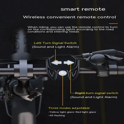 Bicycle USB Charging Wireless Remote Control Steering Taillight Detachable Night Riding Warning Cycling Fixture