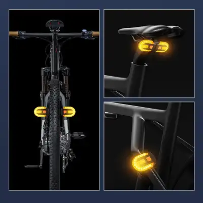 Bicycle USB Charging Wireless Remote Control Steering Taillight Detachable Night Riding Warning Cycling Fixture