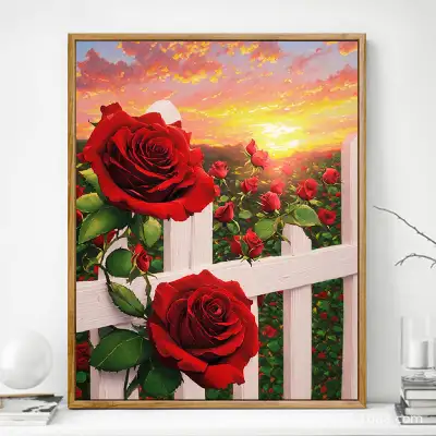 Advanced Rose Digital Oil Painting Diy