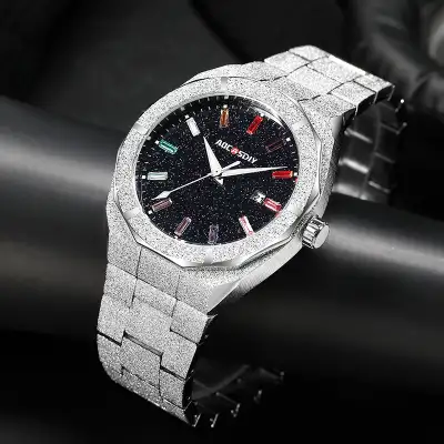 Full Diamond Luxury Oak Men's Watch