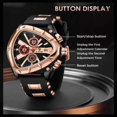 Polygon Men's Multi-waterproof Luminous Calendar Watch