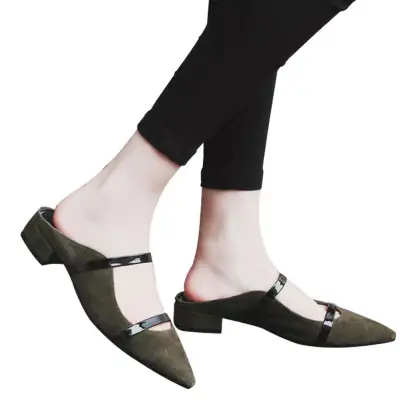 Pointed Toe Strap Flat Casual Shoes