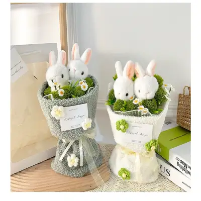 High-profile Figure Rabbit Grass-eating Doll Plush Bouquet Valentine's Day