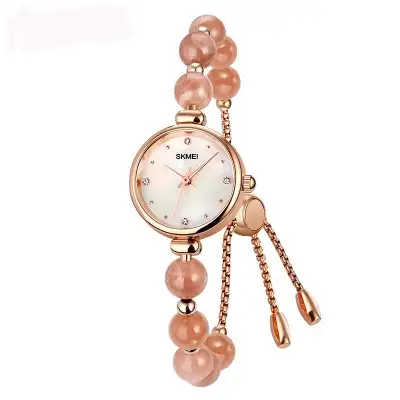 Fashionable All-match Elegant Women's Quartz Watch Pearl Natural Stone Strap Bracelet Watch