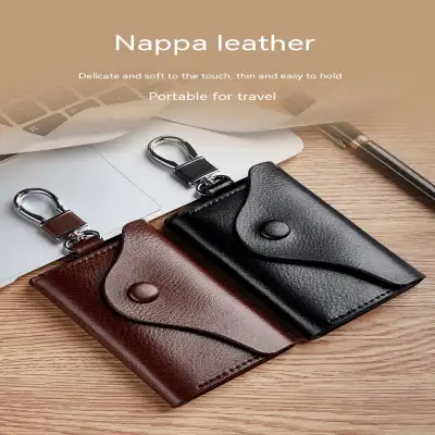 Men's Multi-functional High-grade Genuine Leather Keychain Card Holder Large Capacity Storage Fantastic