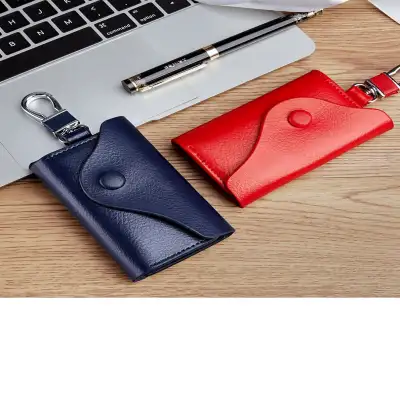 Men's Multi-functional High-grade Genuine Leather Keychain Card Holder Large Capacity Storage Fantastic