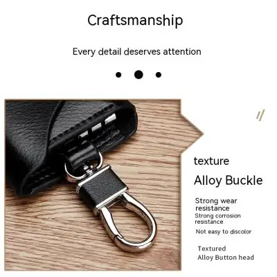 Men's Multi-functional High-grade Genuine Leather Keychain Card Holder Large Capacity Storage Fantastic