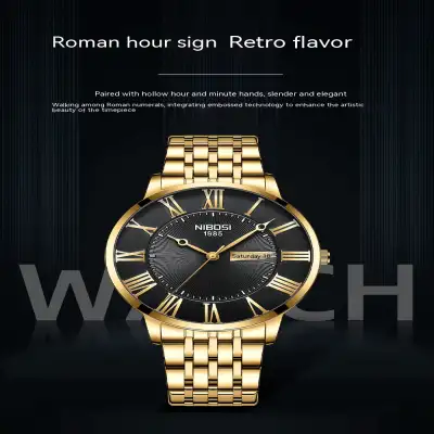 Men's Fashion Simple Steel Belt Quartz Watch