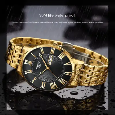 Men's Fashion Simple Steel Belt Quartz Watch