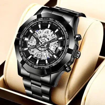 Quartz Watch Men's Back Cover Hollow