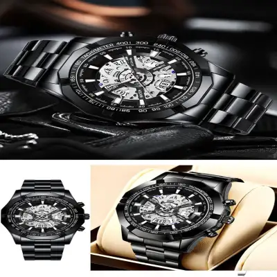 Quartz Watch Men's Back Cover Hollow