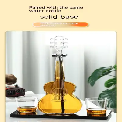 Creative Guitar Decanter Set With High Borosilicate Glass