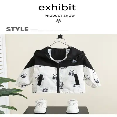 Boys' Coat Spring And Autumn Hooded Jacket