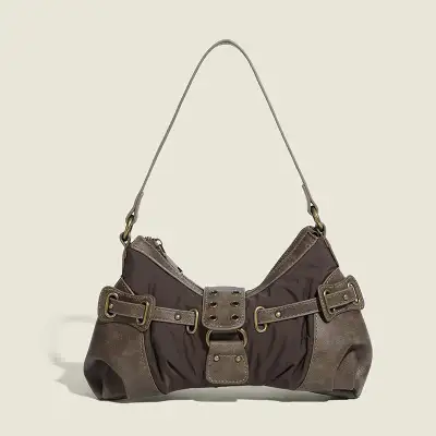 Retro Distressed Underarm American Bag