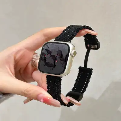 Watch Strap Fashion Casual Plush Knitted Autumn And Winter Women's