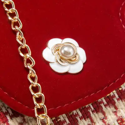 Women's Wedding Bag Bridal Bag High-grade Women's Elegant Red Niche Red Small Bag Portable 2024 New