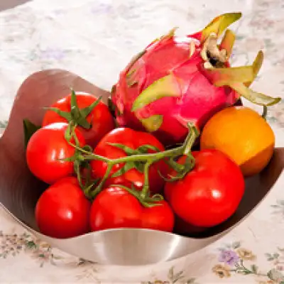 Stainless Steel Fruit Plate Household Living Room And Hotel Household Rotating Fruit Basket