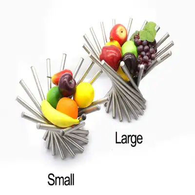 Stainless Steel Fruit Plate Household Living Room And Hotel Household Rotating Fruit Basket