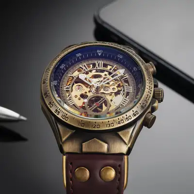 Men's Fashion Hollowed-out Automatic Mechanical Watch