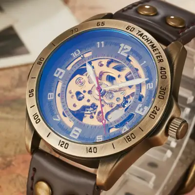 Men's Fashion Hollowed-out Automatic Mechanical Watch