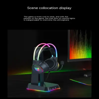 Game Earphone Headset E-sports Wired Computer RGB Luminous