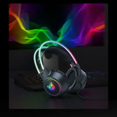 Game Earphone Headset E-sports Wired Computer RGB Luminous