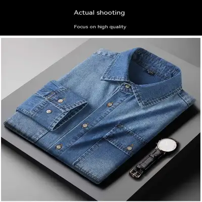 Denim Long Sleeve Shirt Casual Coat