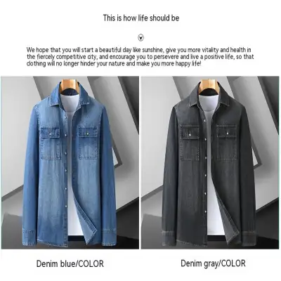 Denim Long Sleeve Shirt Casual Coat